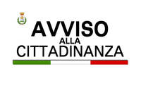 Immagine indicante la scritta "avviso alla cittadinanza" con richiamo della bandiera italiana