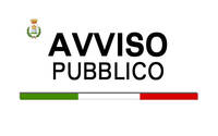 Immagine indicante la scritta "avviso pubblico" con richiamo della bandiera italiana