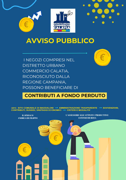 contributi a fondo perduto a sostegno dell’attività economica delle MPMI